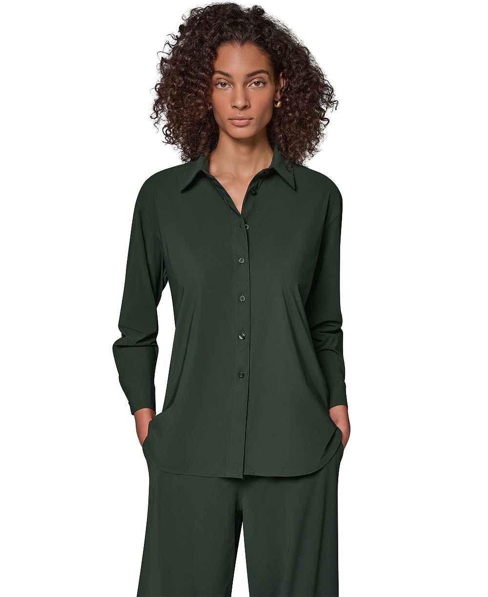 Женский топ Donna Karan Weekend с длинным рукавом и пуговицами