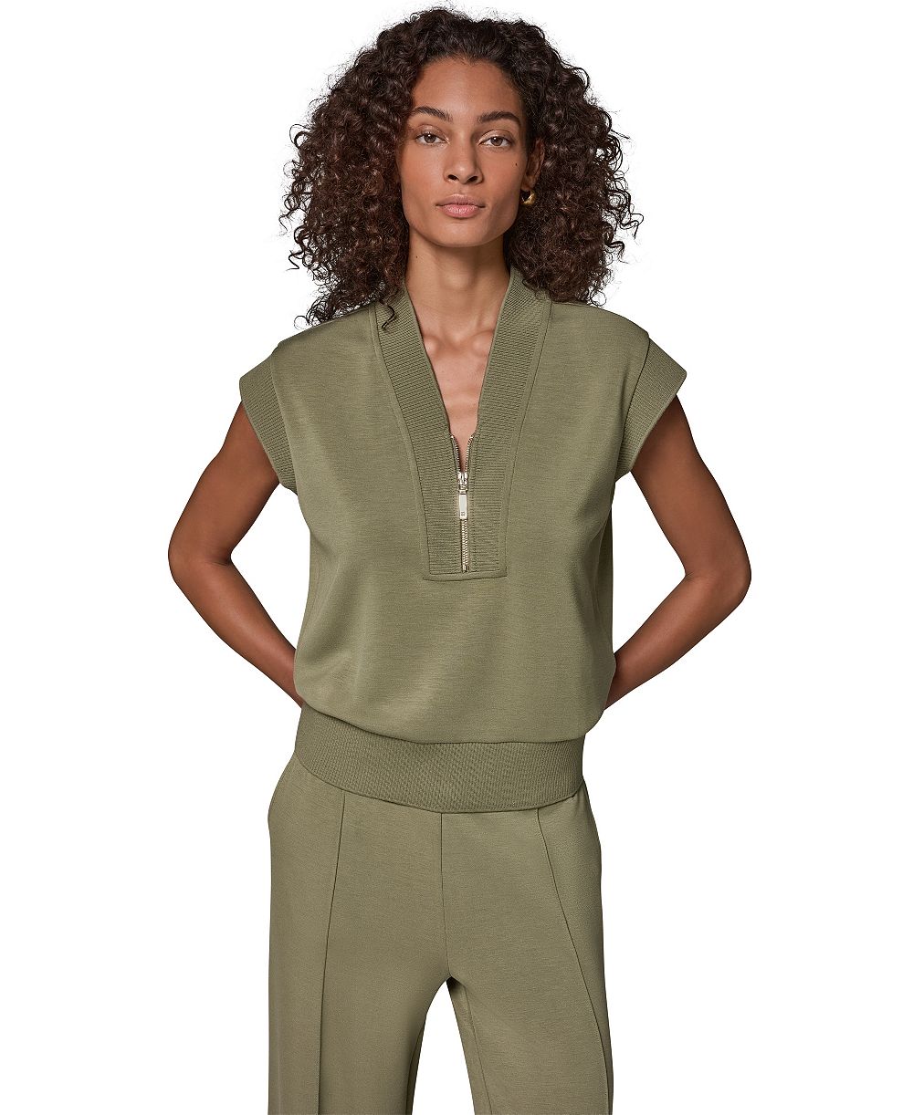 Топ Donna Karan Weekend Women's Half-Zip V-Neck Dolman