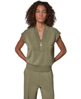 Топ Donna Karan Weekend Women's Half-Zip V-Neck Dolman