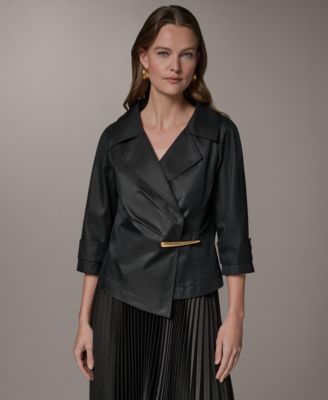 Donna Karan New York Женский блейзер Petite с отложным воротником