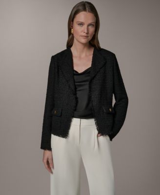 Donna Karan New York женская удлиненная куртка открытого типа, Petite