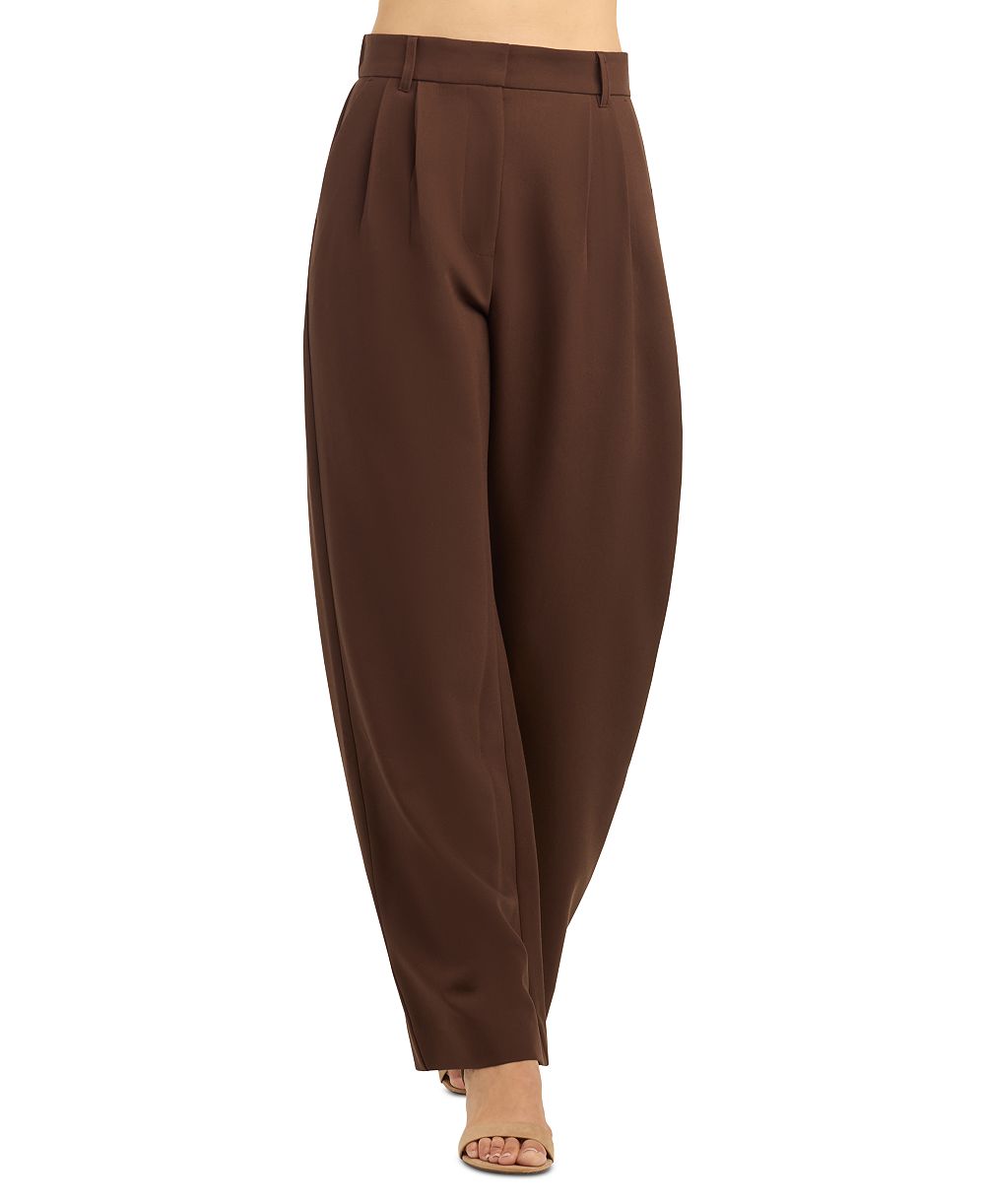 BCX Juniors' Soft-Stretch Pleated Wide-Leg Pants