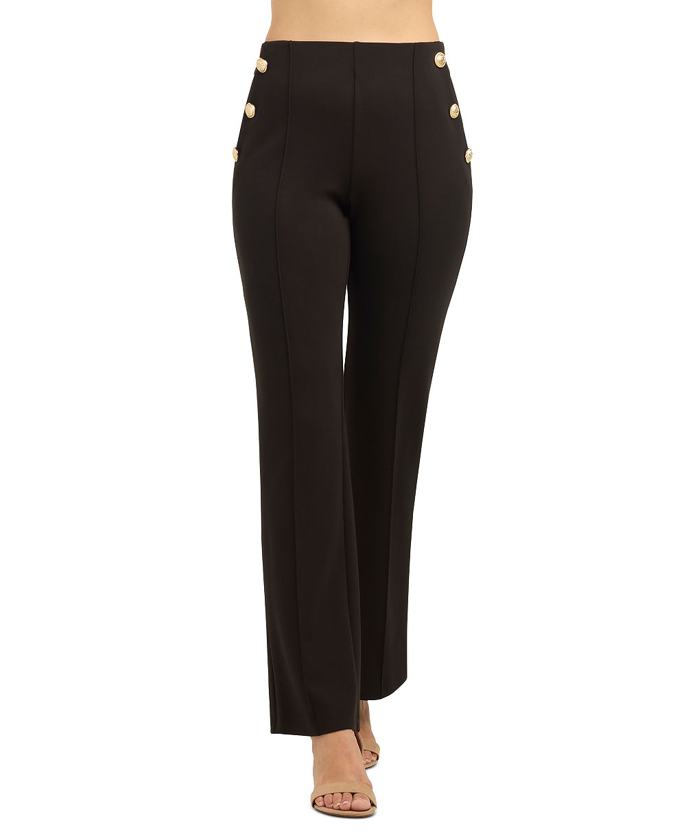BCX Juniors' Lightweight Scuba Pull-On High-Waist Pants