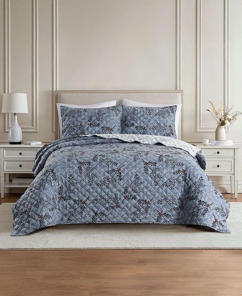 Lenox Festive Botanical комплект из 3 одеял, Full/Queen