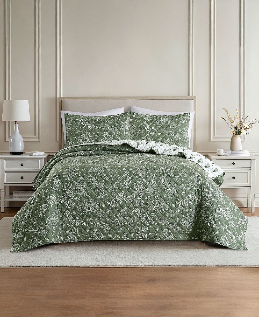 Lenox комплект из 3 предметов стеганого одеяла Pinecone Winter, размер King