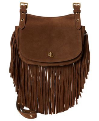 Lauren Ralph Lauren маленькая сумка-кроссбоди Marcy с бахромой