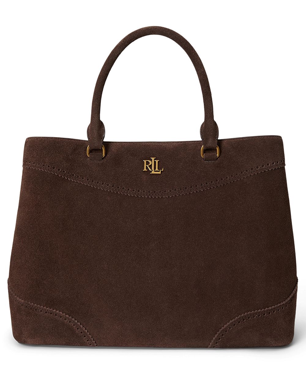 Lauren Ralph Lauren Marcy Suede Large Satchel Bag