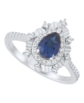 Macy's Ruby (3/4 ct. t.w.) & White Sapphire (1/3 ct. t.w.) Ring in 14k Yellow Gold-Plated Sterling Silver (Also in Sapphire & Emerald)