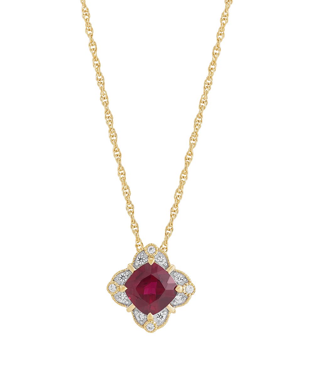 Подвеска Macy's Lab-Grown Sapphire в серебре