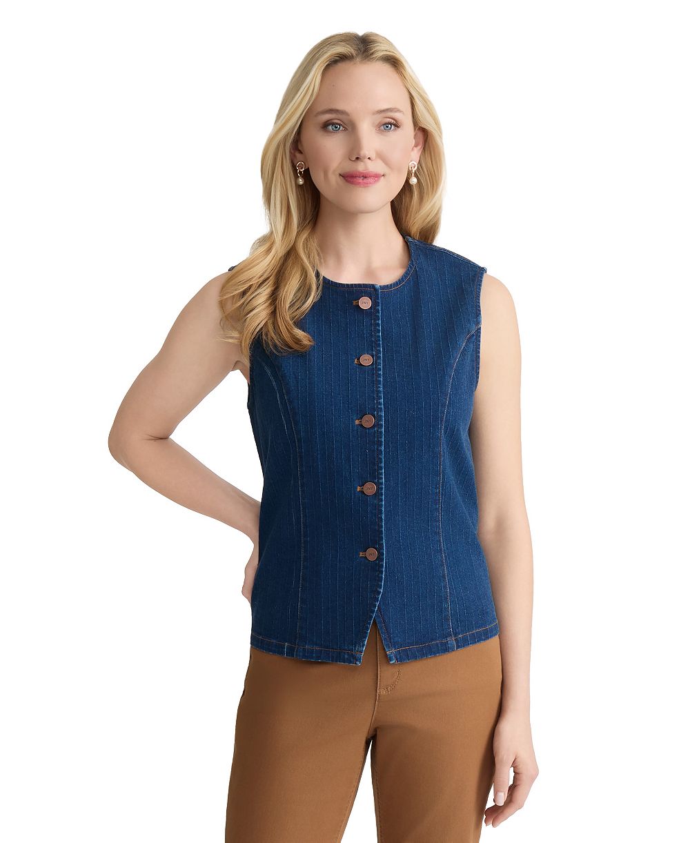 Детская джинсовая жилетка без рукавов Jones New York Petite