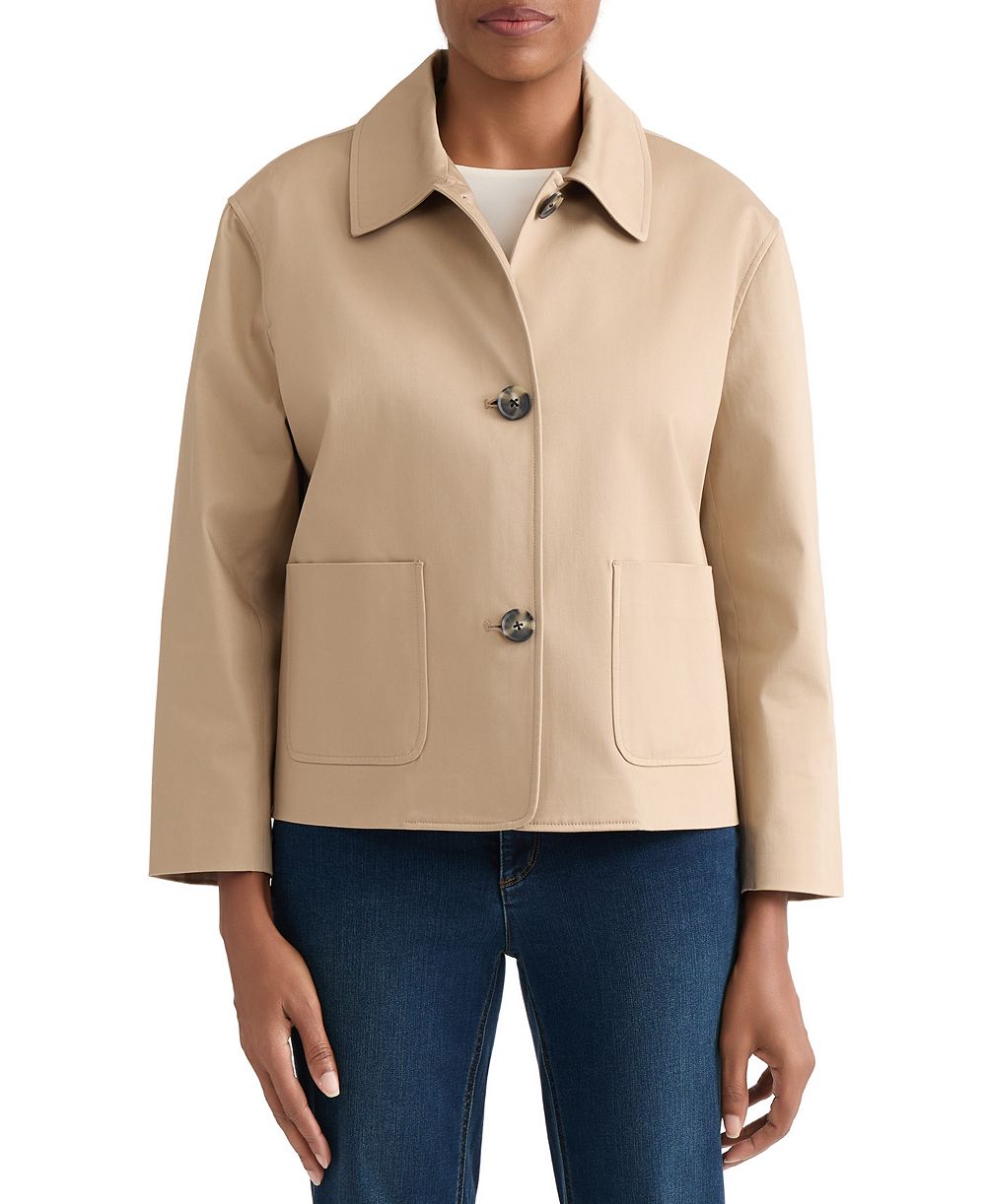 Jones New York Petite Notch Collar Three-Button Front Jacket