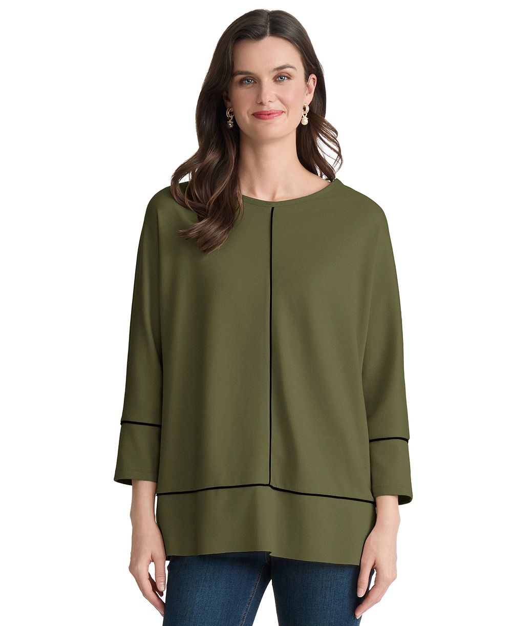 Jones New York Petite Dolman-Sleeve Tunic Top