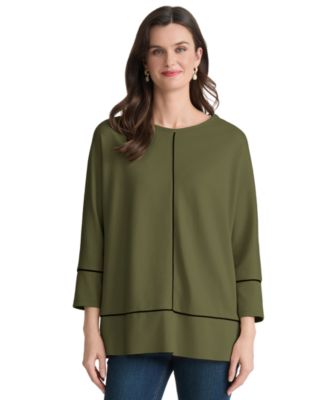 Jones New York Petite Dolman-Sleeve Tunic Top