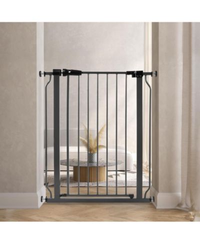 BalanceFrom Fitness Walk Thru Safety Gate, Fits 29.1-33.8" Openings, 36inches Tall, Graphite