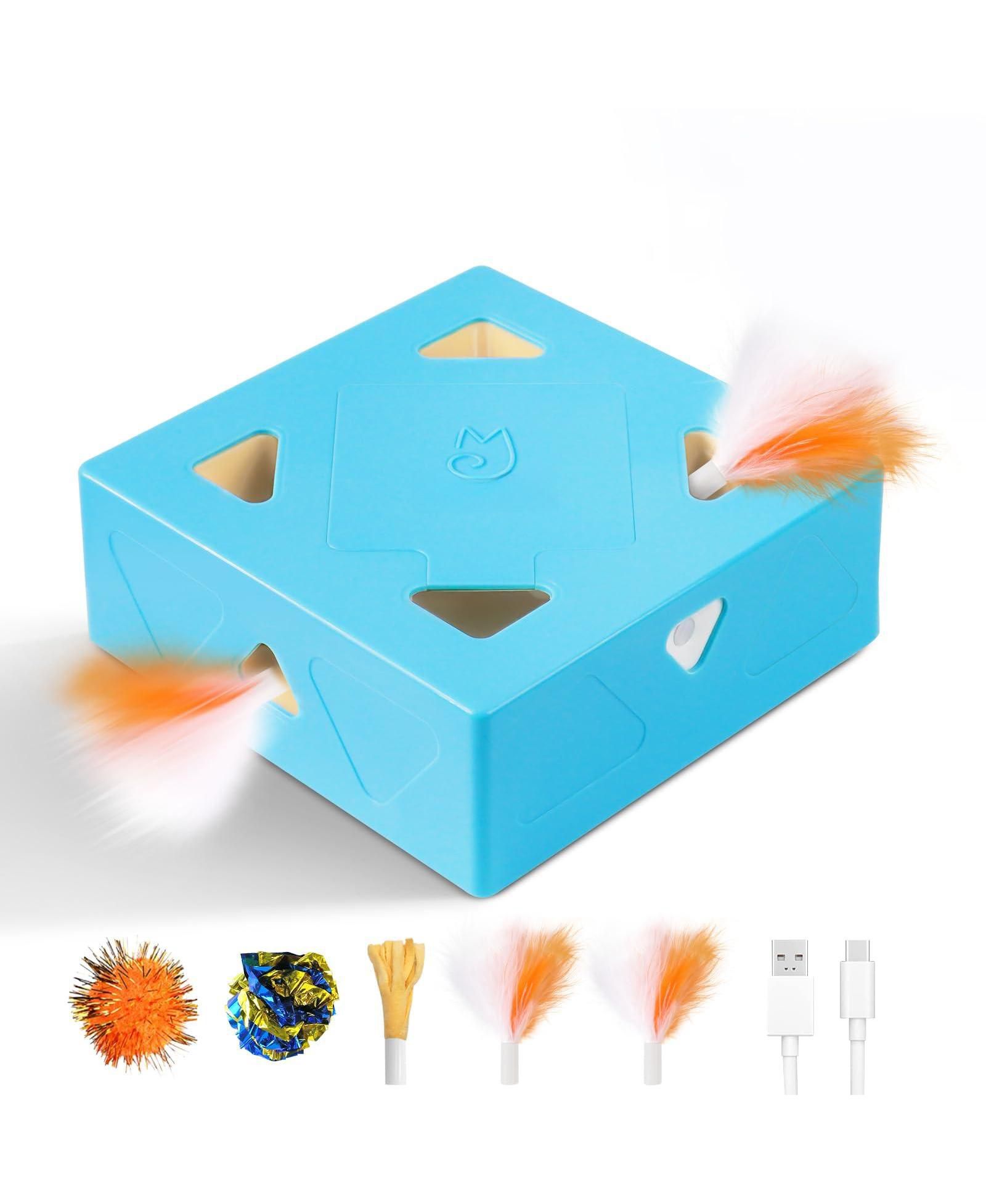 Автоматическая игрушка для кошек ARONKL 3-in-1 с датчиком движения, USB, сменные насадки