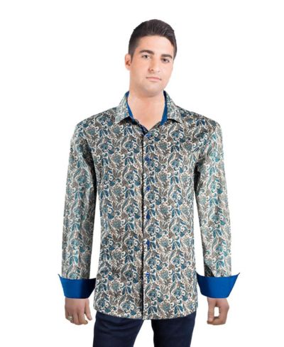 Elie Balleh Men's Slim Fit Paisley Sport Button-Down Shirt