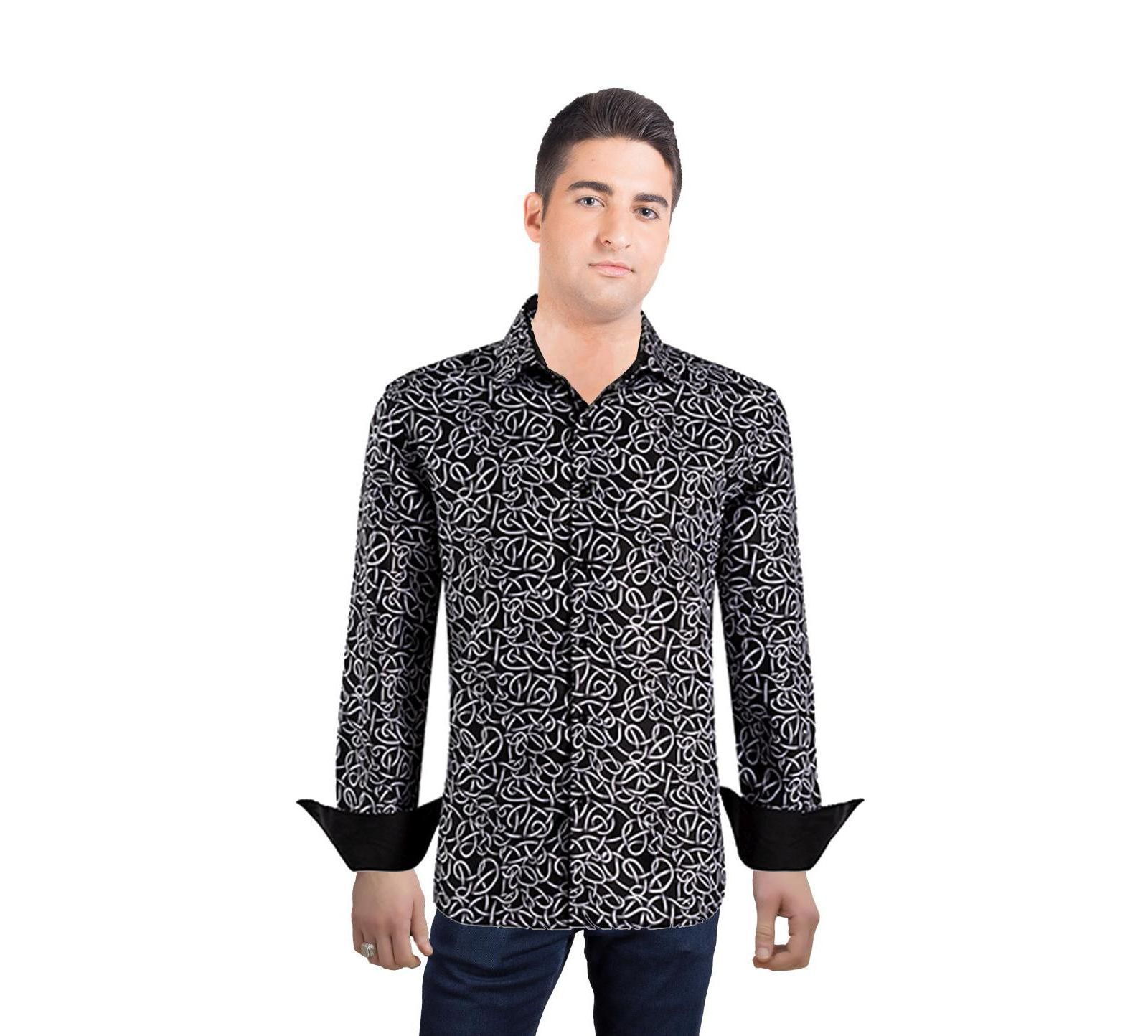Мужская рубашка Elie Balleh Slim Fit Swirl Print