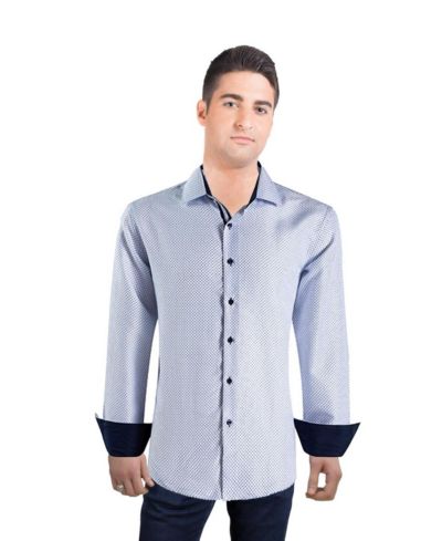 Elie Balleh Мужская рубашка Slim Fit с микропринтом и пуговицами
