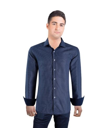 Elie Balleh Men's Slim Fit Honeycomb Shirt