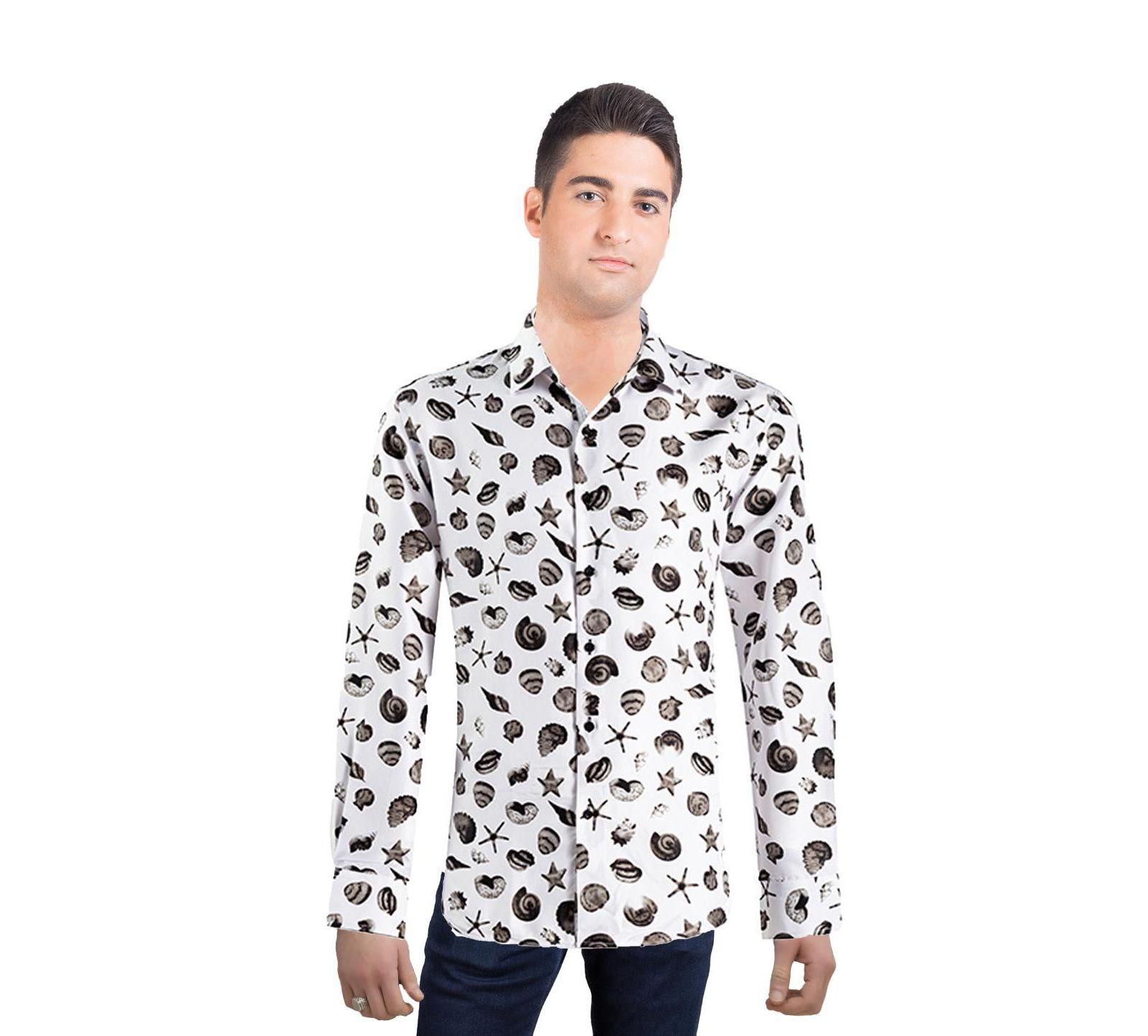 Мужская рубашка Elie Balleh Slim Fit Sea Shell Print