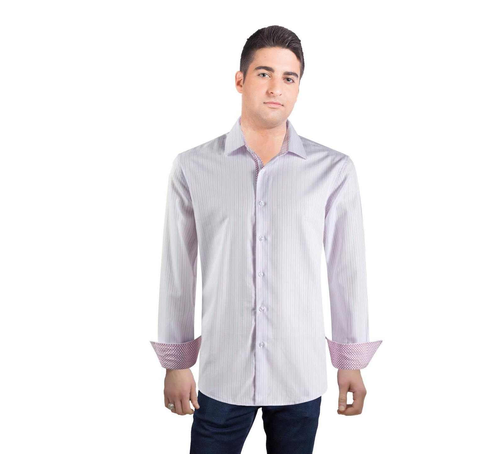 Elie Balleh Men's Slim Fit Striped Button-Down Shirt