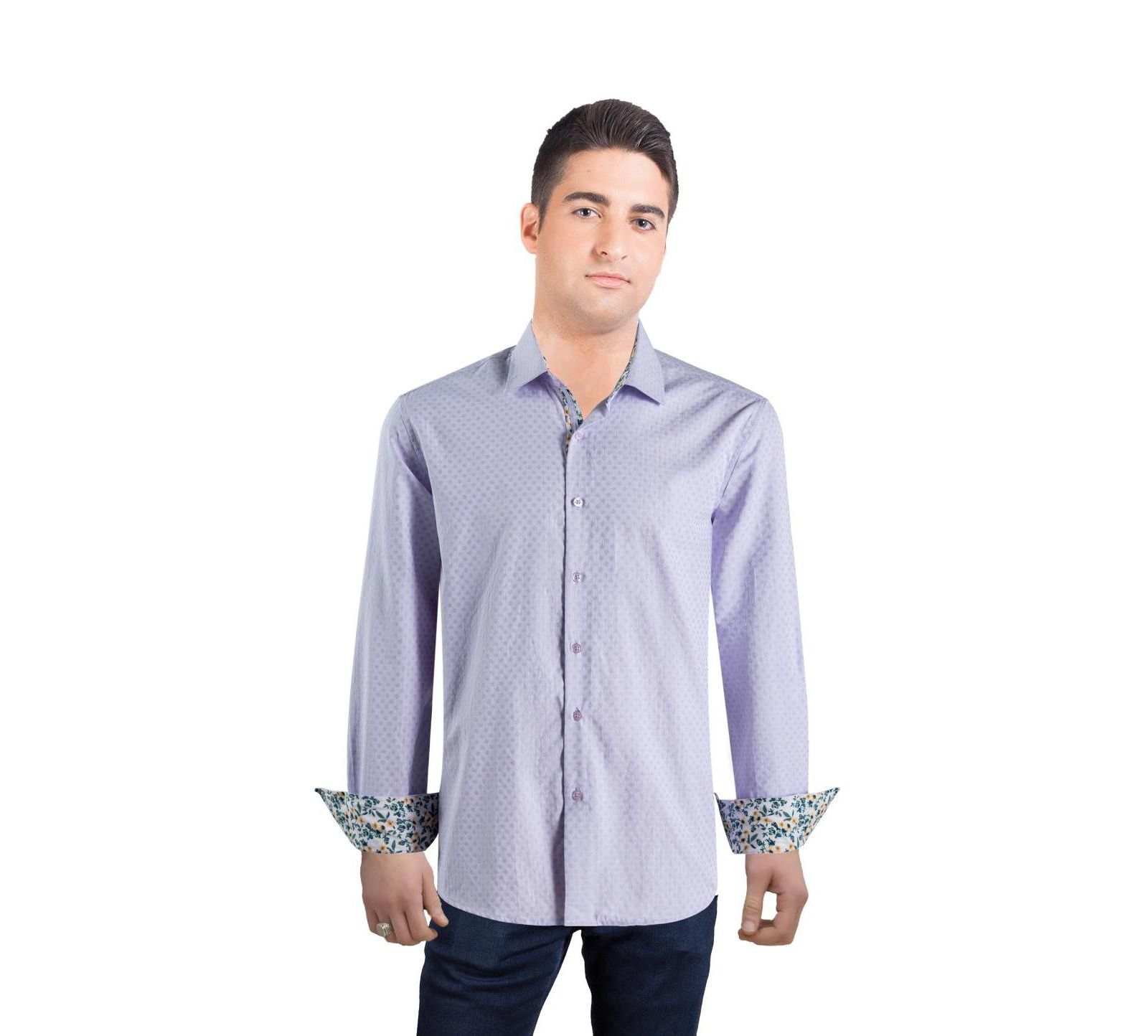 Мужская рубашка Elie Balleh Slim Fit Jacquard Dot Button-Down