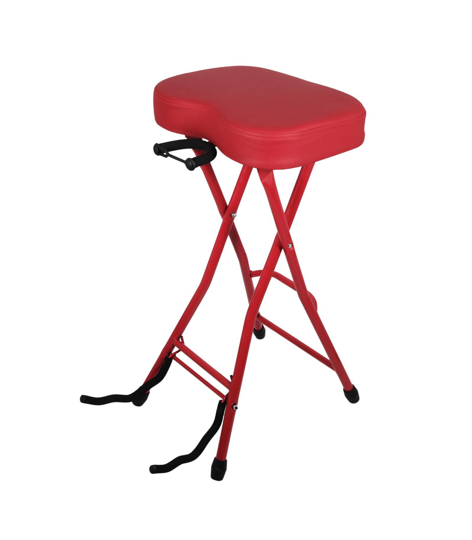 5 Core Guitar Stool 3.15" Padded Chair Foldable Heavy Duty Music Seat Built in Foot Rest Guitar Stand