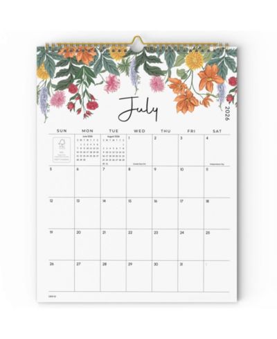 GNUADZ 2026 Wall Calendar 18 Month Twin-Wire Binding