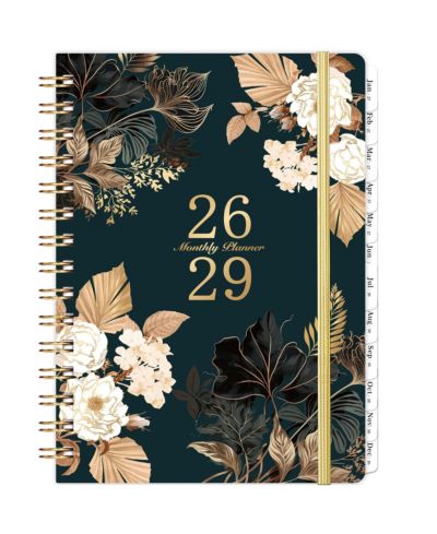GNUADZ 2026-2029 Monthly Planner 3 Year Calendar Tabs Hardcover Pocket