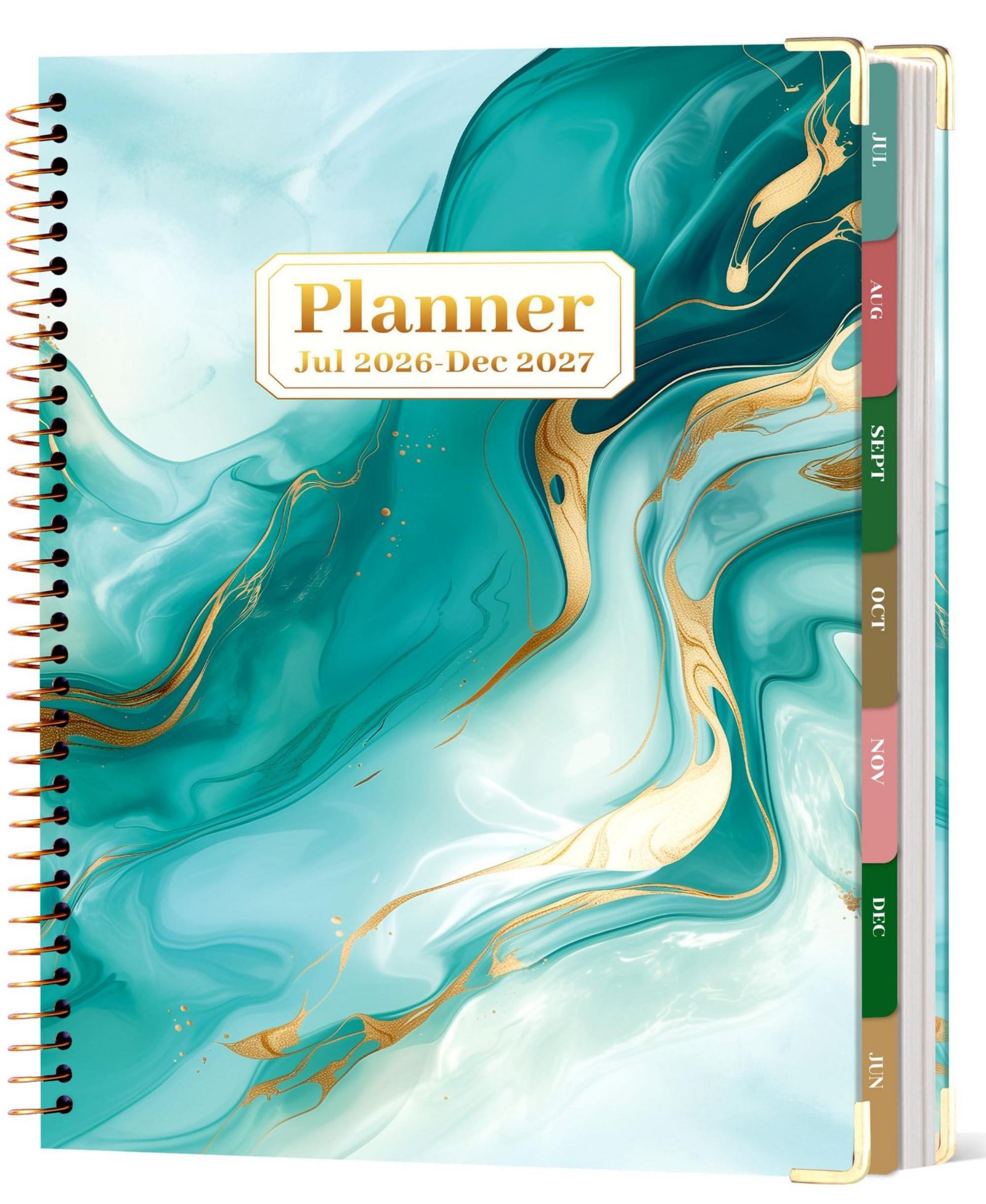 GNUADZ Planner 2026-2027 Marble Calendar Spiral Agenda