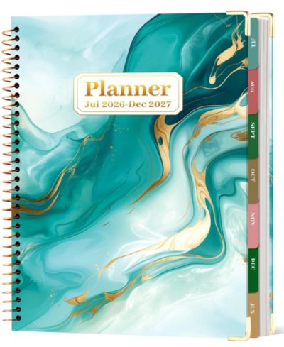 Планер GNUADZ 2026-2027 Marble Calendar Spiral Agenda