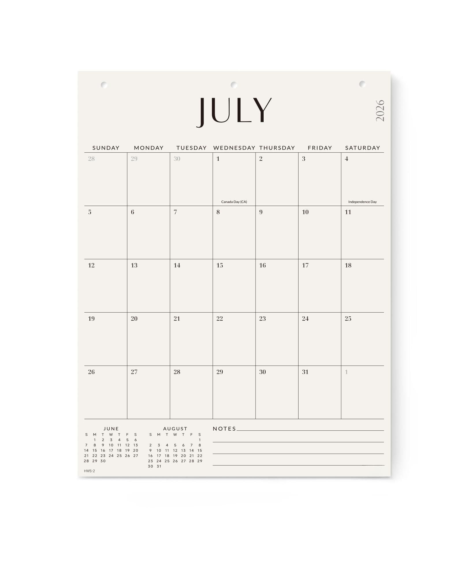 GNUADZ Large Wall Calendar 2026-2027 Monthly Home Office