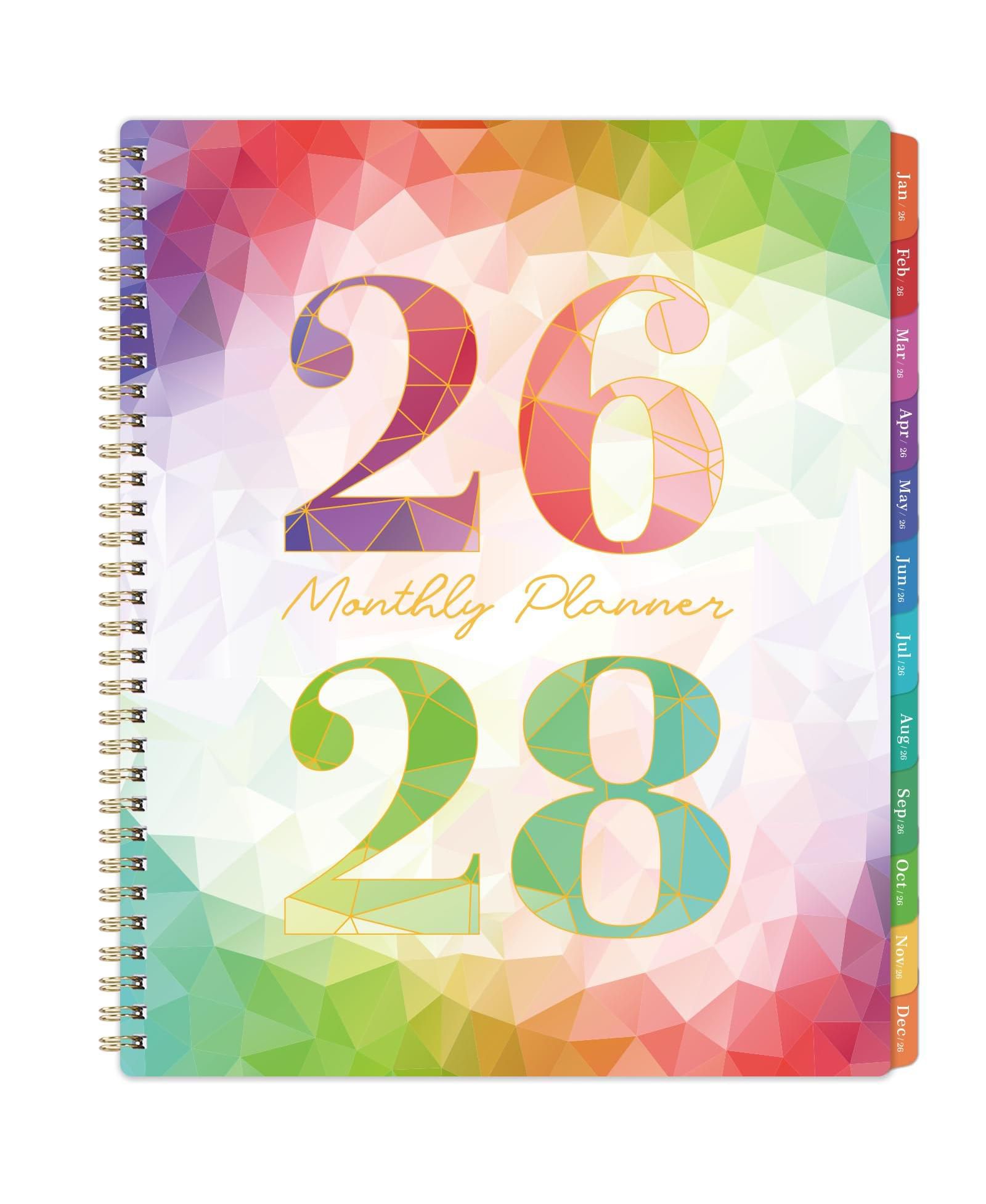 GNUADZ 2026-2028 Monthly Planner 3-Year Calendar Tabs Pocket