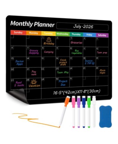 GNUADZ Magnetic Calendar Whiteboard Monthly Planner Fridge