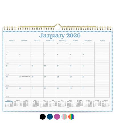 GNUADZ 2026 Calendar 12 Months Minimalist Pastel Wall Desk Monthly Yearly Notes