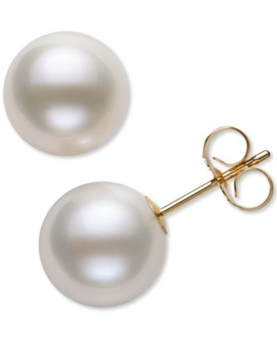Серьги Belle de Mer с жемчугом из пресной воды, 14k желтое золото (8mm)