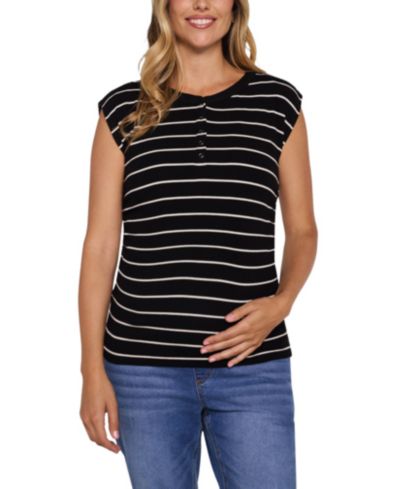 Motherhood Maternity Женская футболка Henley с драпировкой