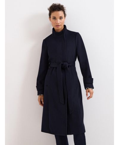 Phase Eight Women's Belted Funnel Collar Coat