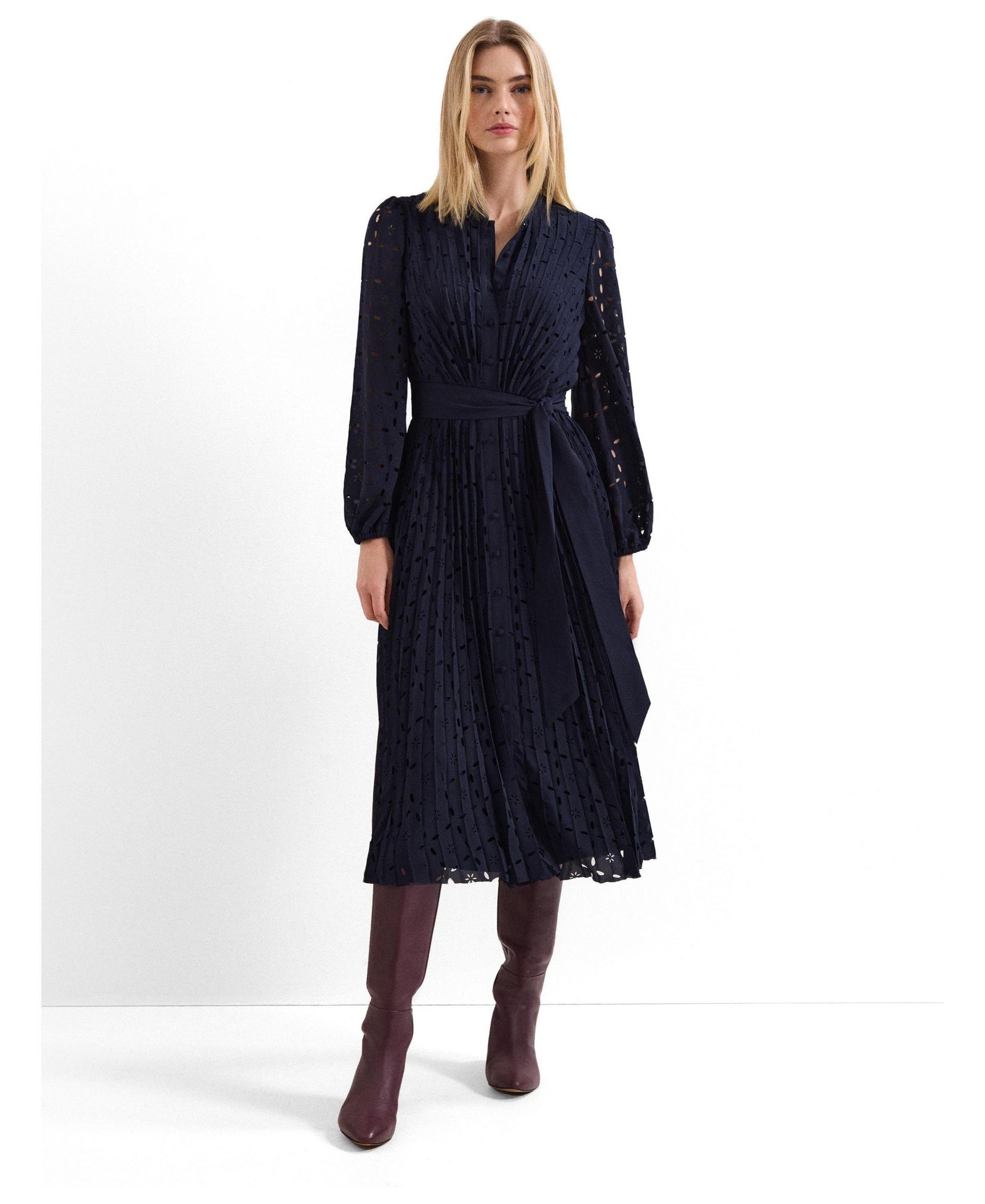 Женское платье миди Phase Eight Women's Marina Pleated