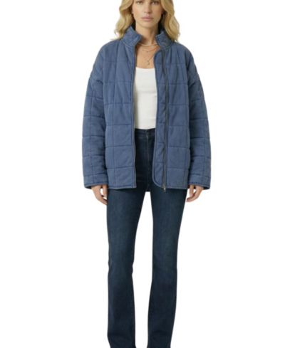 Modenaire Women's Quilted Fleece Long Sleeve Jacket