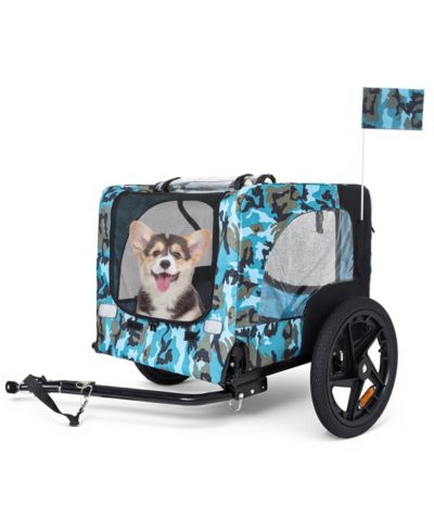 Streamdale Furniture Collapsible Heavy-Duty Pet Bike Trailer with 16-Inch Wheels