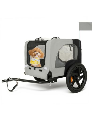 Streamdale Furniture Heavy Duty Collapsible Pet Bike Trailer with All-Terrain Wheels