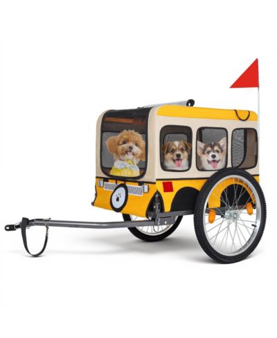 Streamdale Furniture Large Folding Dog Bike Trailer Heavy-Duty Steel Frame