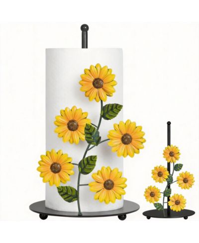 YIGII Sunflower Paper Towel Holder - Rustic Decor, Farmhouse Style