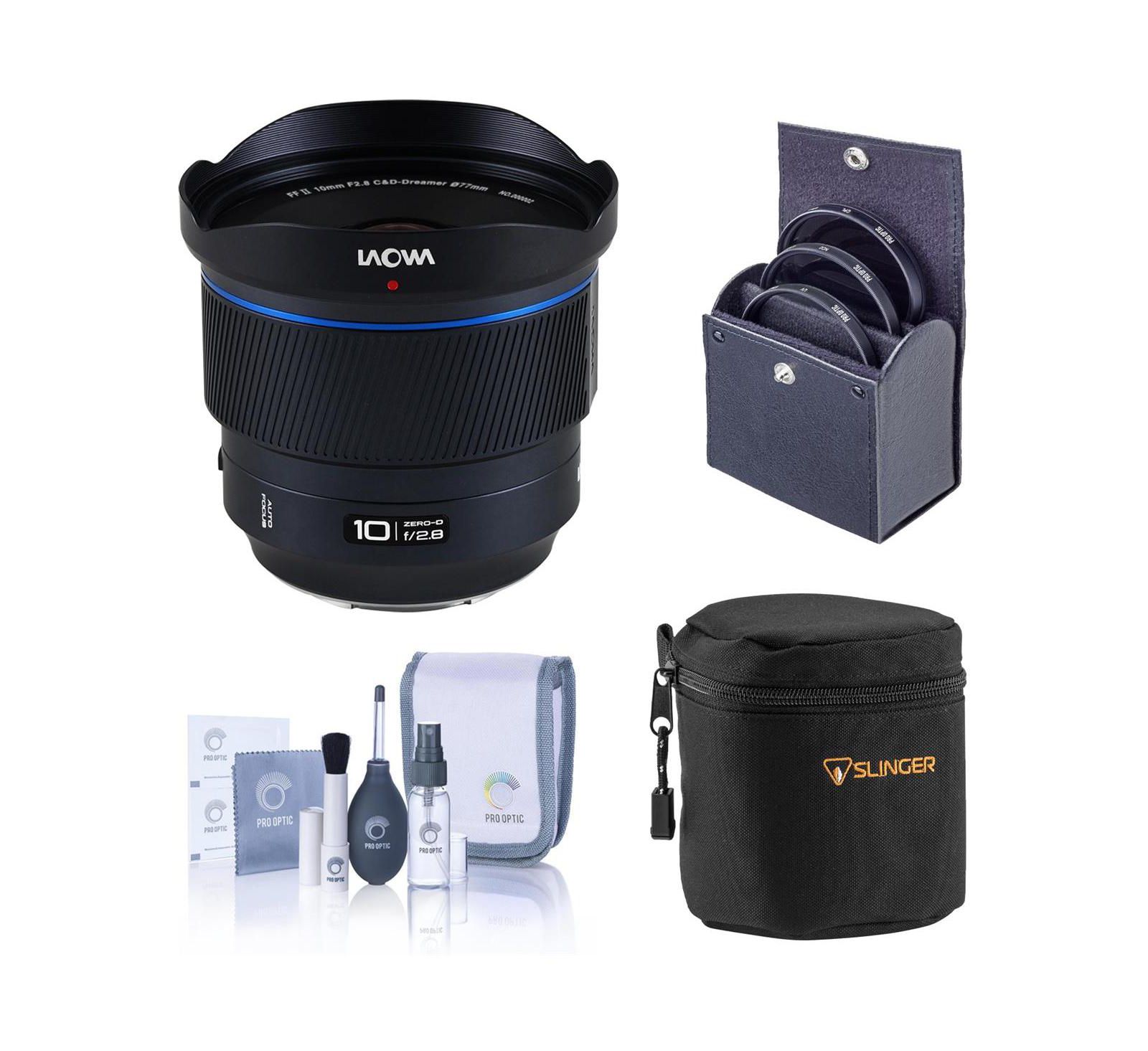 Venus Laowa 10mm f/2.8 Zero-D Lens for Sony E, AF, w/77mm Filter Kit, Case