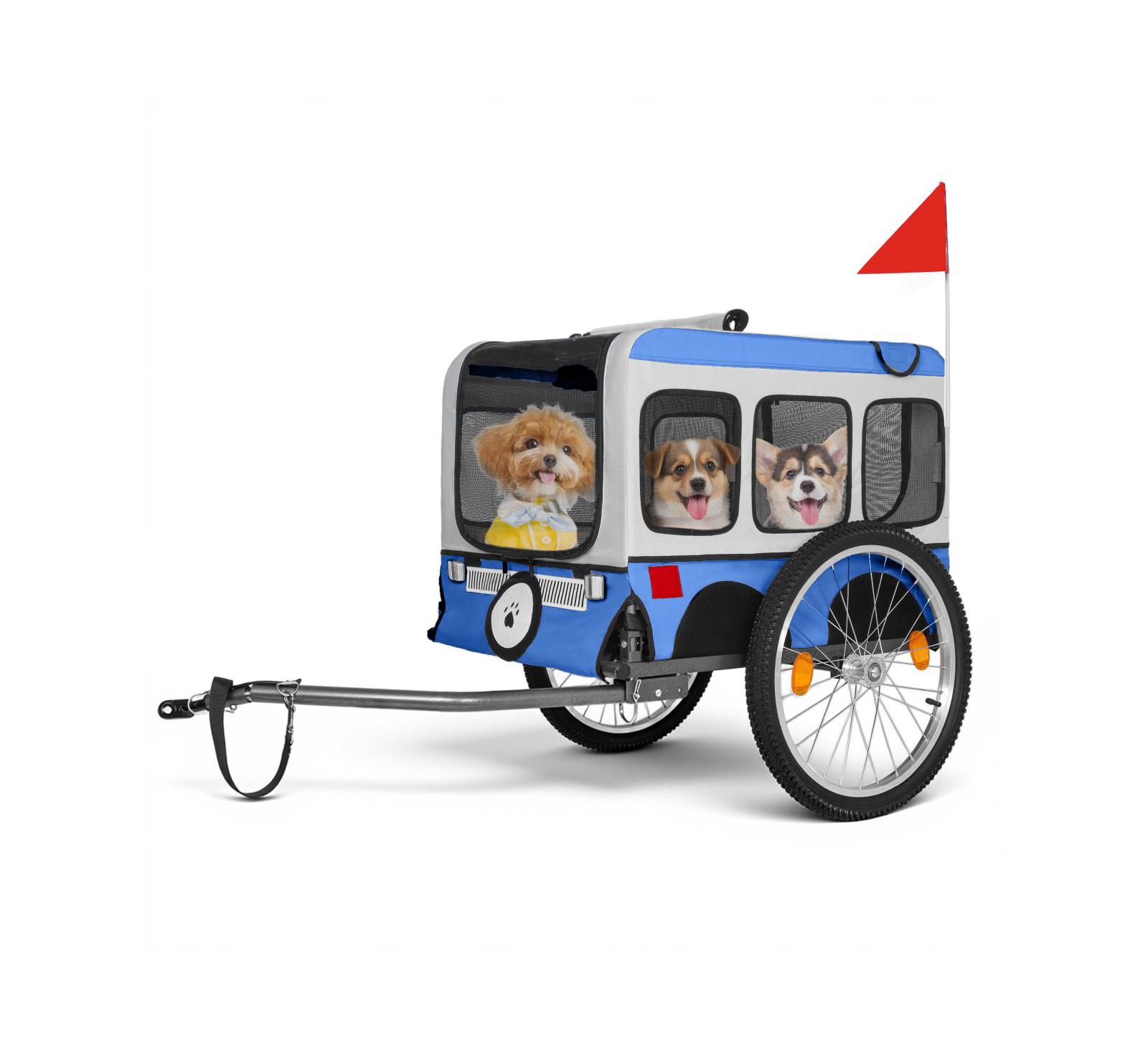 Streamdale Large Folding Dog Bike Trailer - Heavy-Duty Steel Frame