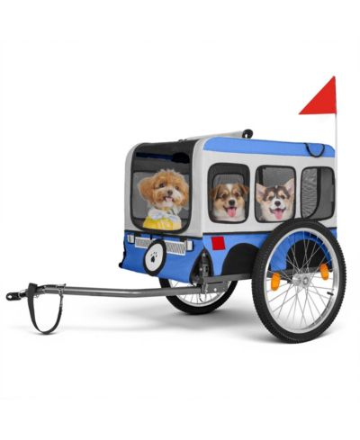 Streamdale Large Folding Dog Bike Trailer - Heavy-Duty Steel Frame