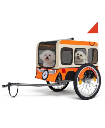 Streamdale Furniture Large Folding Dog Bike Trailer Heavy-Duty Steel Frame