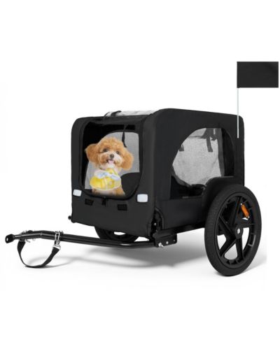 Streamdale Furniture Heavy Duty Collapsible Pet Bike Trailer with All-Terrain Wheels