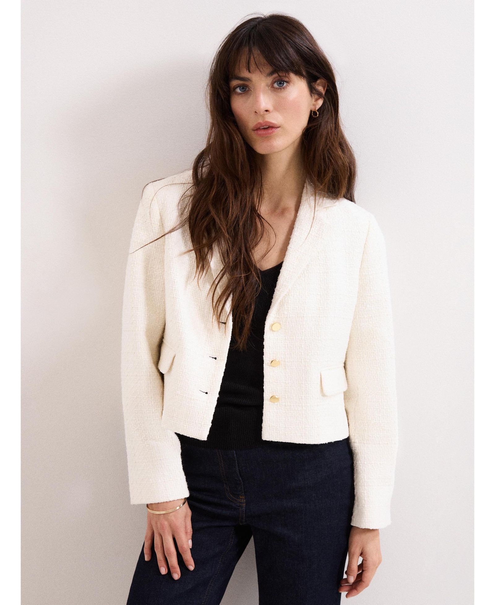 Phase Eight Women's Adria Cropped Textured Jacket Blazer